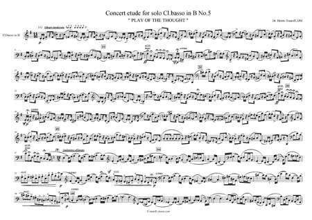 concert etude for solo Bass clarinet V.  | Tsanoff