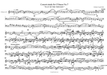 concert etude for solo Bass clarinet VII.  | Tsanoff
