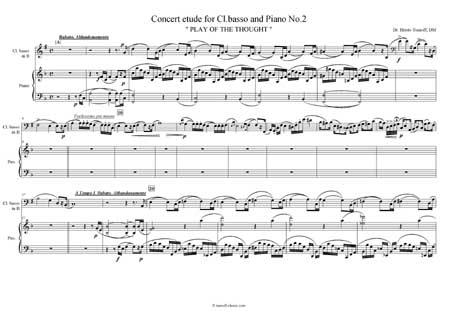 concert etude for piano and Bass clarinet 2  | Tsanoff