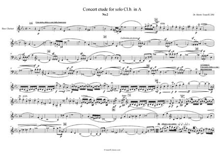 concert etude for solo Bass clarinet II.  | Tsanoff