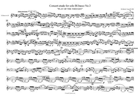 concert etude for solo Bass clarinet III.  | Tsanoff