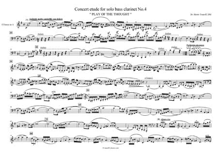 concert etude for solo Bass clarinet IV.  | Tsanoff