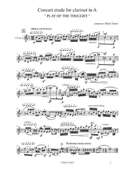 Concert etude for Clarinet in A | Hristo Tsanov