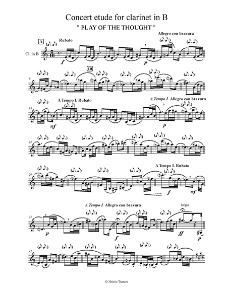 Concert etude for Clarinet in B | Hristo Tsanov