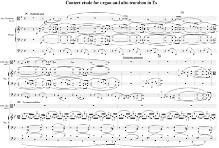 organ and alto trombone in Es