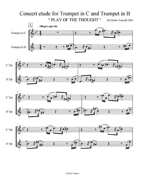 Concert etude for Trumpet in C and Trumpet in B | Tsanoff