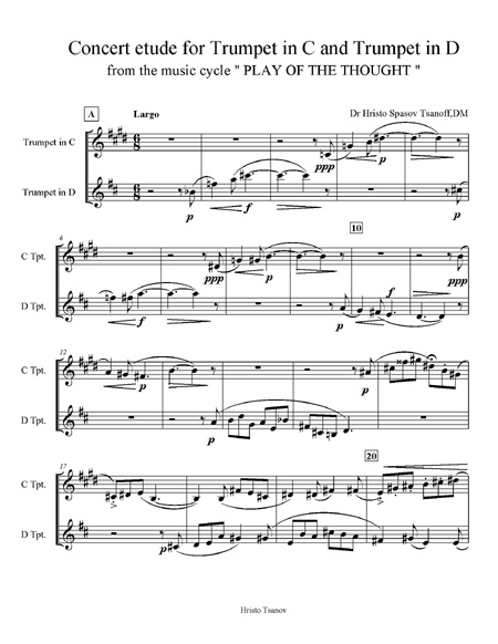 Concert etude for Trumpet in C and Trumpet in D| Tsanoff